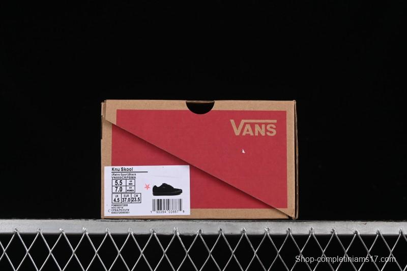 Vans Knu Skool Low Top Retro Casual Vulcanized Slip-On Shoes in Black - VN000CRPBMA