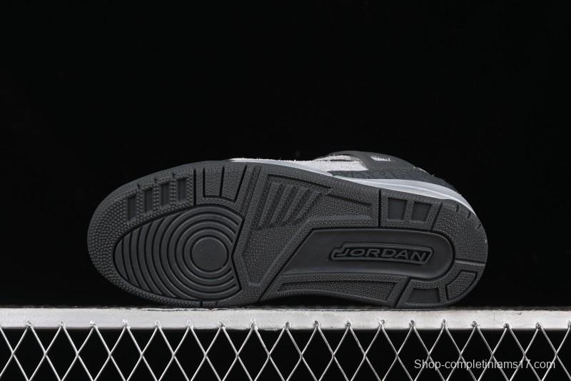 Nike Jordan Spizike Low AJ Hybrid Elements Black Grey Crack Leather Casual Sneakers - FQ1759-002