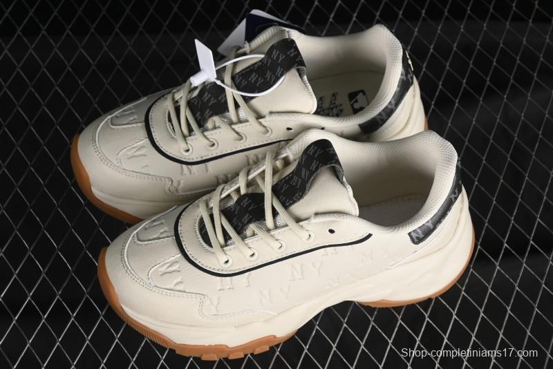 New York Yankees MLB Bigball Chunky Embo Monogram Thick Sole Sandals - 3ASHBEM4N50IVS