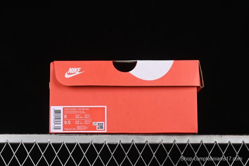 Nike Dunk Low Suede Panda Casual Sneakers - FQ8249-100