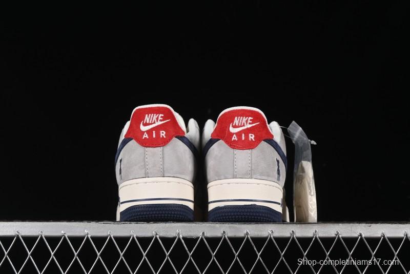 Nike Air Force 1 '07 Low Violent Bear Collaboration - Grey Blue Print Low-Top Casual Sneakers - SJ9188-001