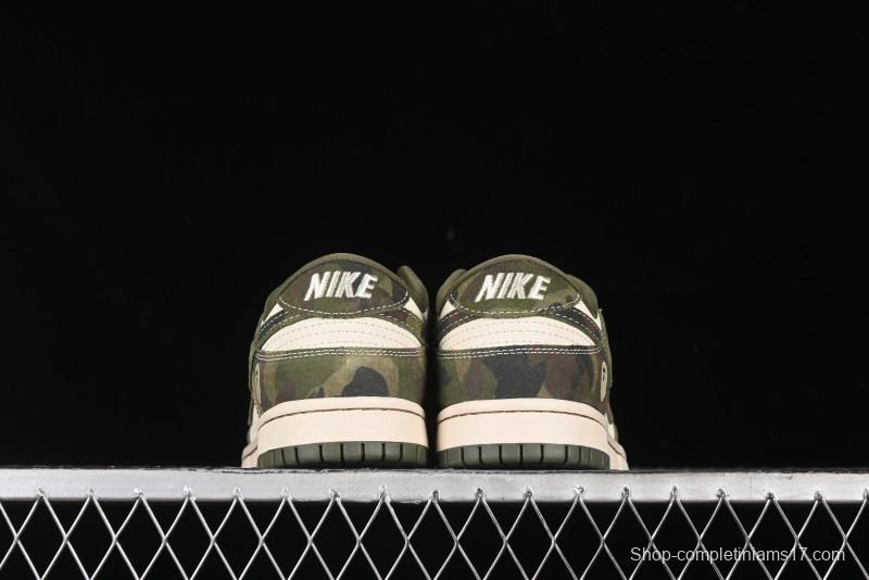Nike SB Dunk Low Bape Collaboration - Jungle Camouflage Anniversary Custom Low-Top Casual Skate Shoes - CH6336-230