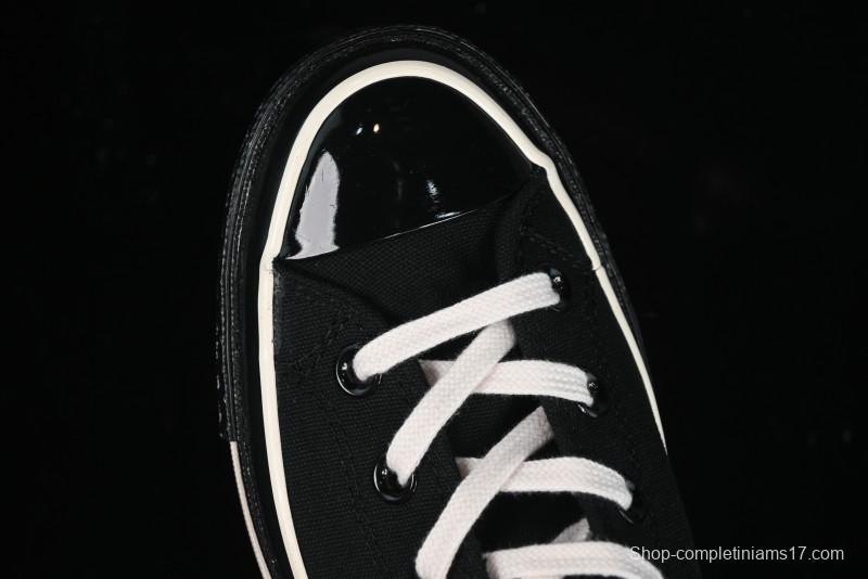 Converse Chuck 1970s High Top Canvas Shoes in Black Lace Punk Style - A10026C