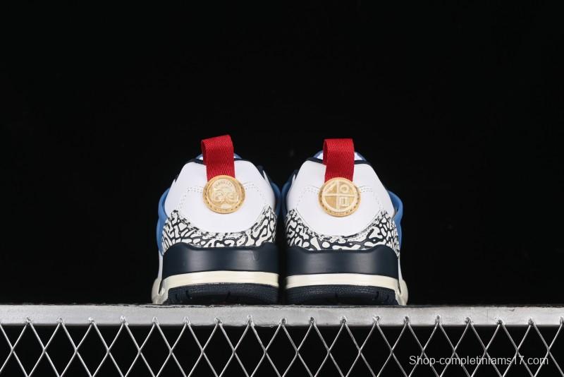 Nike Jordan Spizike Low AJ Hybrid Elements White Blue Culture Casual Sneakers - HM3712-164