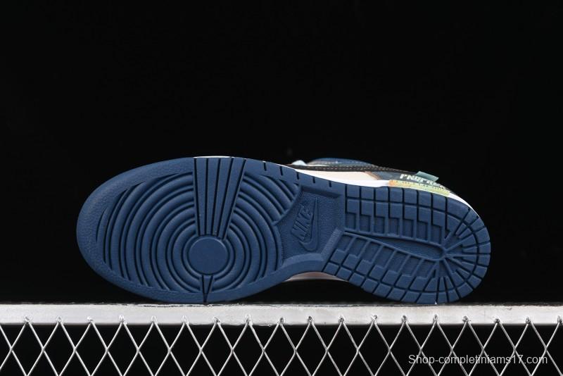 Nike Dunk Low Panda Prank Nautical Era Exploration Wave Low Top Casual Sneakers - DD1391-400