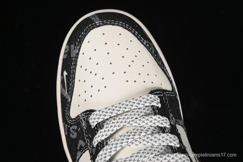 Nike SB Dunk Low Levi's Collaboration - Black Printed Denim Anniversary Customized Low-Top Casual Sneakers - XX2025-109