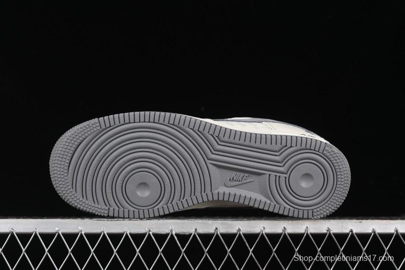 Nike Air Force 1 '07 Low Stussy Collaboration - English Beige Grey Red Low-Top Casual Sneakers - XZ3318-567