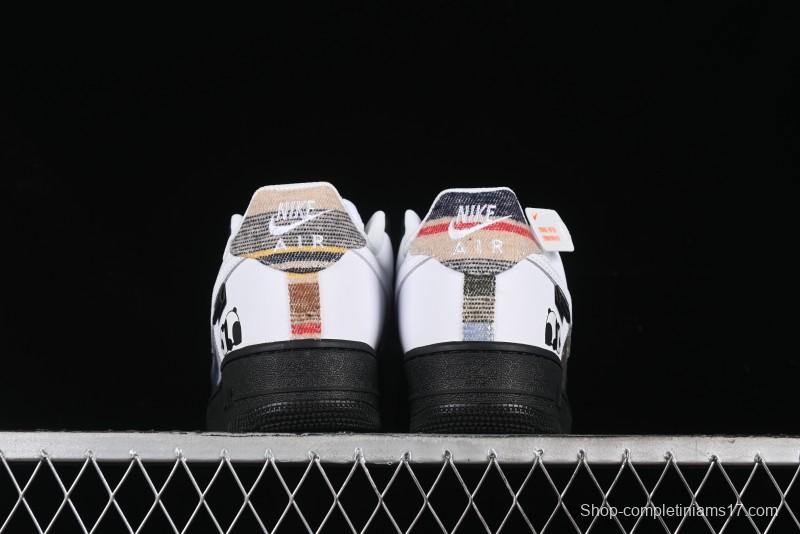 Nike Air Force 1 '07 Low Casual Sneakers with Lazy Panda Design - CW1188-768