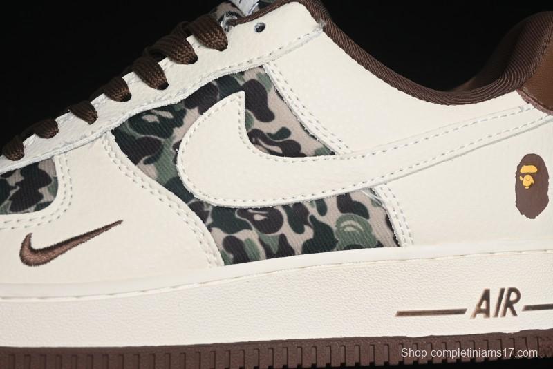 Nike Air Force 1 Low Bape Collaboration - Beige Camo Casual Sneakers - KK1988-019