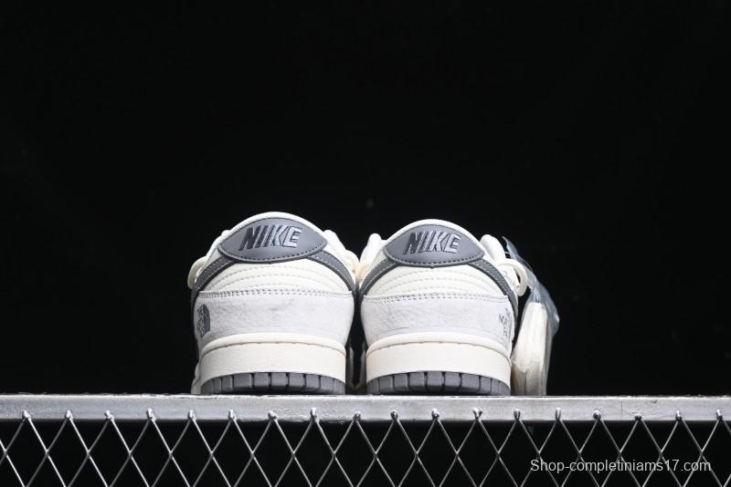 Nike SB Dunk Low The North Face Supreme Collaboration Strap Patch Grey Hook Low-Top Casual Skate Shoes - YX5066-253