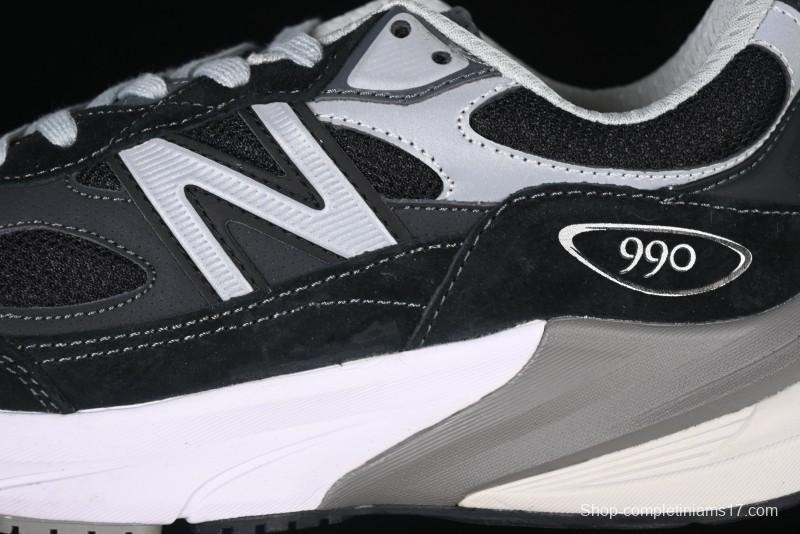 New Balance 990 Series Premium Retro Running Shoes with Carbon Fiber Midsole - M990BK6