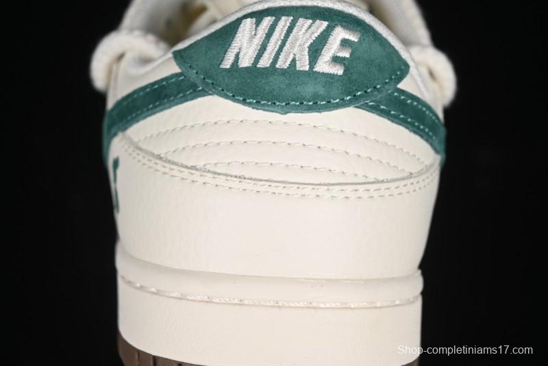 Nike SB Dunk Low Violent Bear Series - Strap Beige Green Check Anniversary High-End Custom Low-Top Casual Sneakers - SJ2068-292