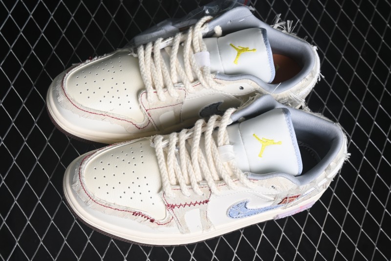 Nike Air Jordan 1 Low AJ1 Panda Prank Qixi Themed Retro Basketball Shoes with Special Graffiti Design - FZ5046-041