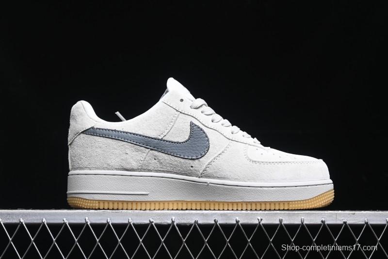 Nike Air Force 1 '07 Low Ghostface Collaboration - Light Grey Pigskin Low-Top Casual Sneakers - DF0188-022