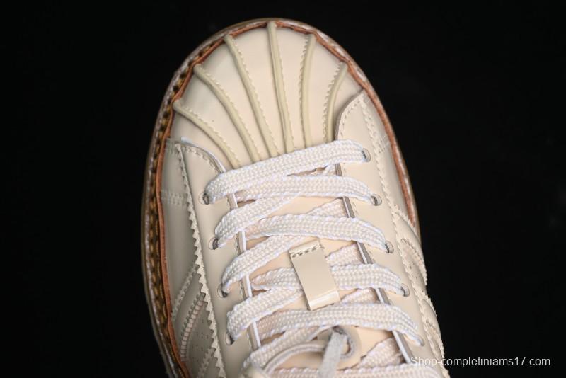 Adidas Clot x Superstar JQ6117 Shell Toe Sneakers with Preppy Style and Perforated Design - JQ6117