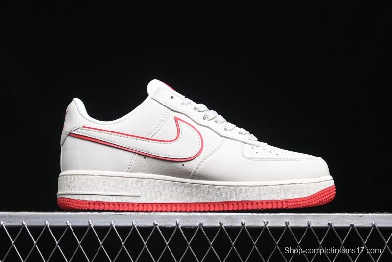 Nike Air Force 1 '07 Low Supreme Casual Sneakers in White/Red - DF0188-011