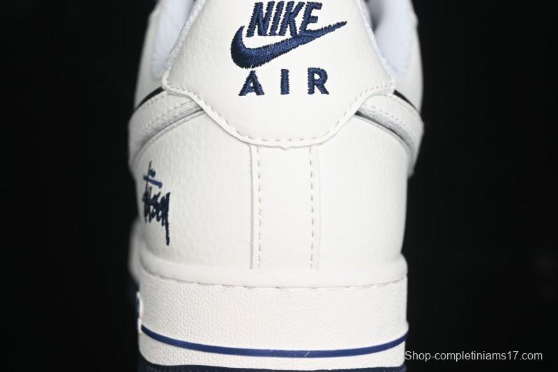 Nike Air Force 1 '07 Low Stussy Collaboration - White Black Sneakers - XZ6188-728