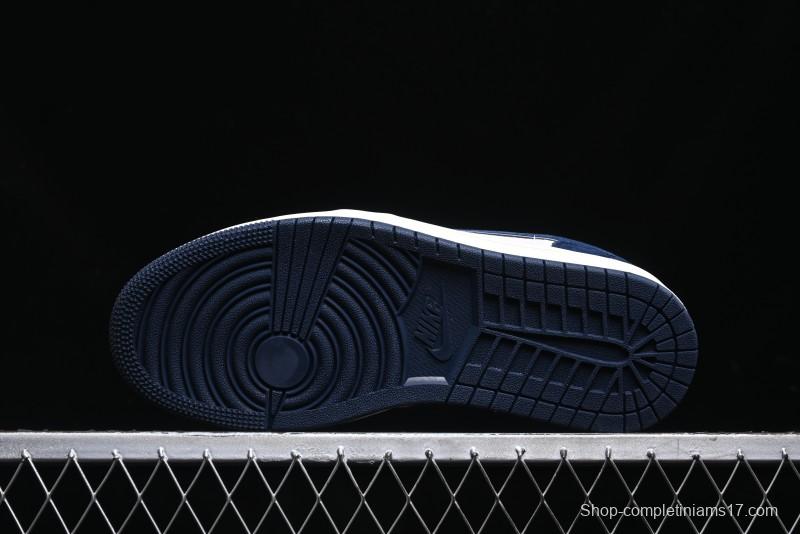 Nike Air Jordan 1 Low OF Collaboration - Premium Custom Retro Basketball Shoes in Blue Grey - DM9188-003