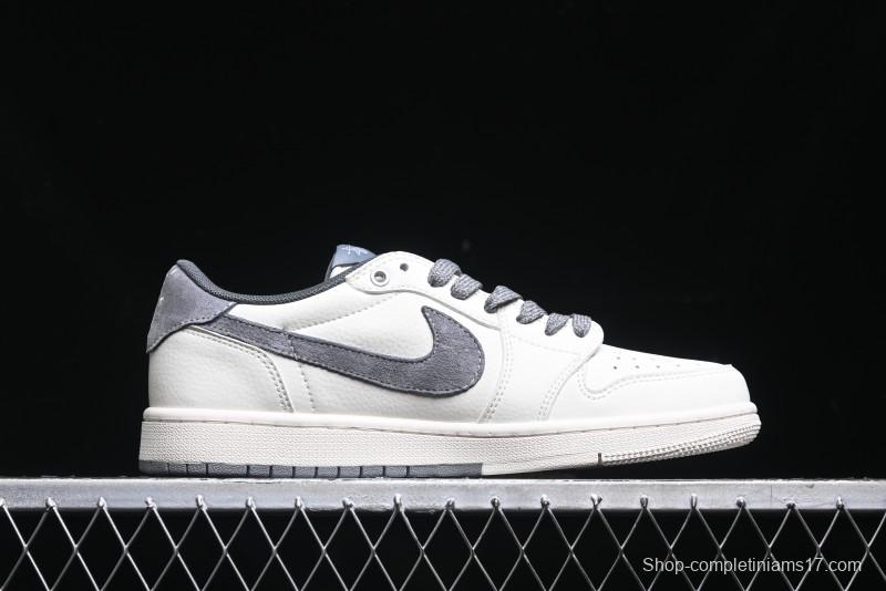 Nike Travis Scott x Fragment Design x Air Jordan 1 Low OG SP AJ1 Retro Sneakers - SJ2068-125