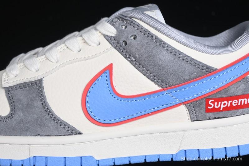 Nike SB Dunk Low Supreme Collaboration Anniversary Custom Low-Top Casual Skate Shoes - KK1333-010