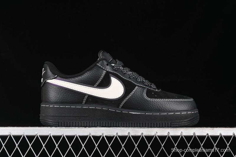 Nike Air Force 1 '07 Low Stussy Collaboration - Samurai Black Low-Top Casual Sneakers - XZ6188-969