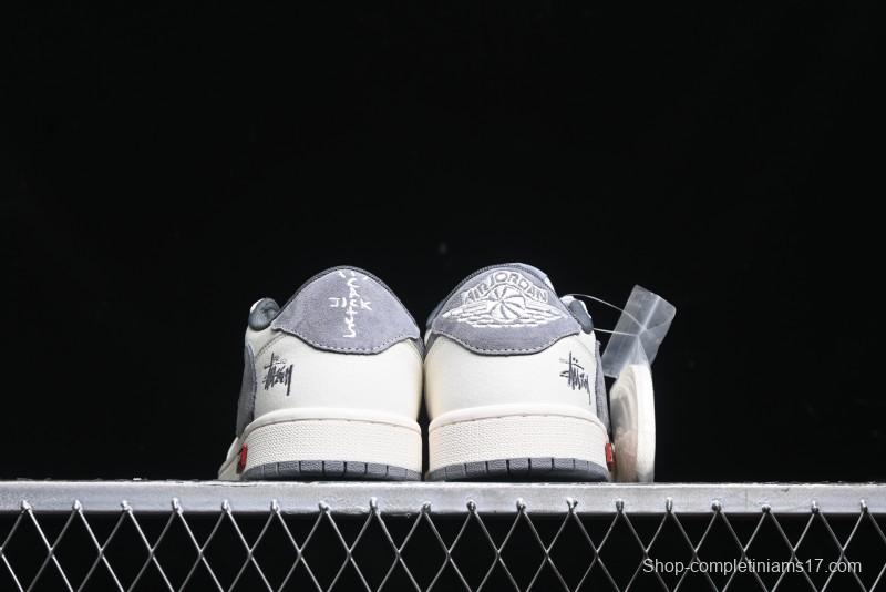 Nike Travis Scott x Fragment Design x Air Jordan 1 Low OG SP AJ1 Retro Sneakers - SJ2068-125