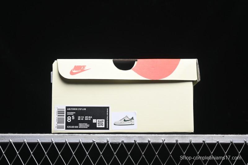 Nike Air Force 1 '07 Low Stussy Collaboration Light Brown Green Low-Top Casual Sneakers - XZ6188-666