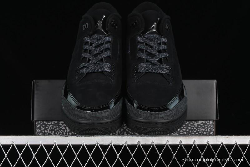 Nike Air Jordan 3 Retro Basketball Shoes Midnight Black - CT8532-001