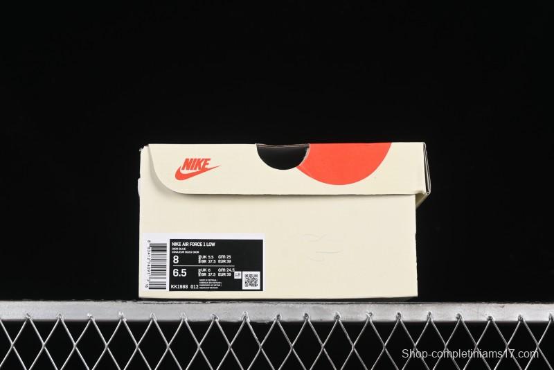 Nike Air Force 1 '07 Low Dior Collaboration - Light Blue Knit Swoosh Low-Top Casual Sneakers - KK1988-012