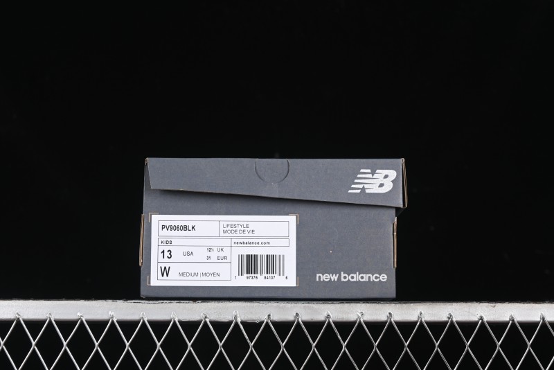 New Balance 9060 Series Hook and Loop Kids Sneakers - PV9060BLK