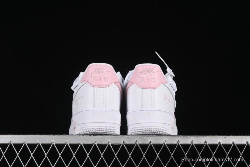 Nike Air Force 1 '07 Low Custom Spray Cherry Blossom Story Low-Top Casual Sneakers - ZH0316-052