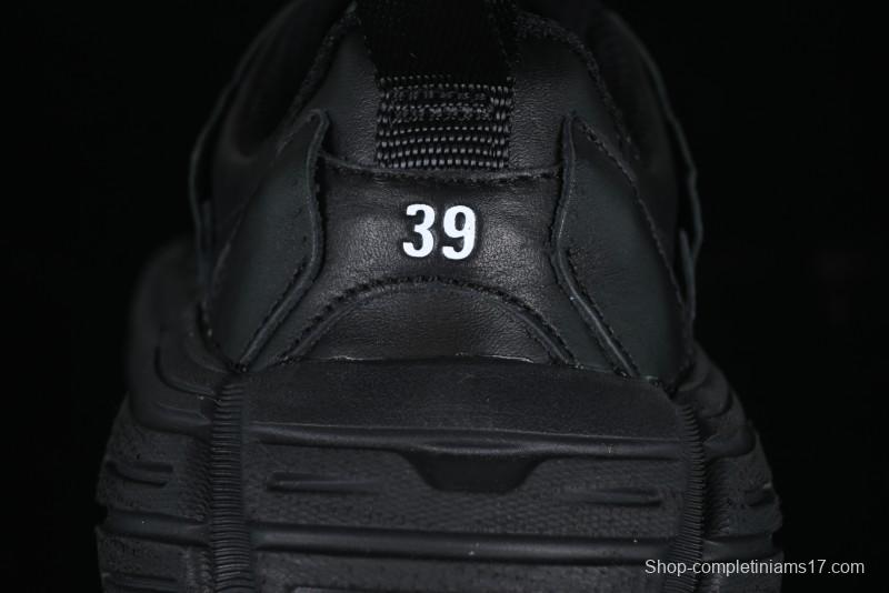 Balenciaga Monday Leather Round Toe Lace-Up Low-Top Casual Shoes - WDTSC1000