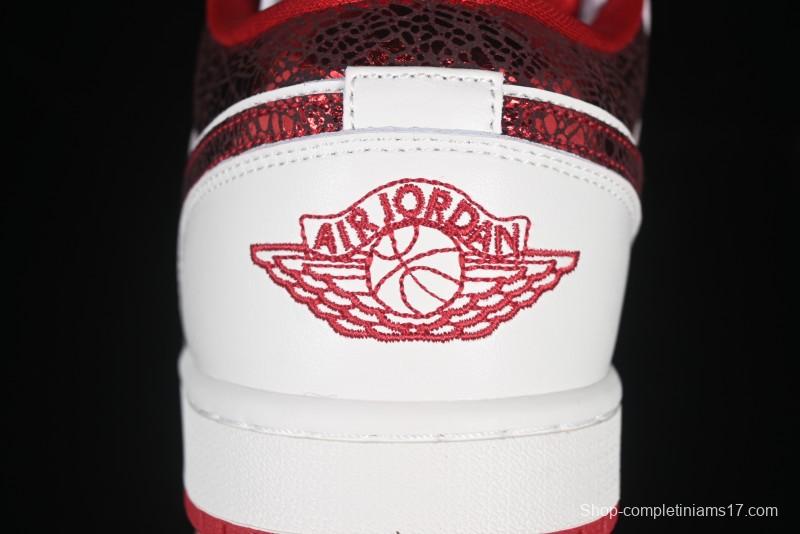 Nike Air Jordan 1 Low AJ1 White Red Casual Sneakers - HJ9338-106