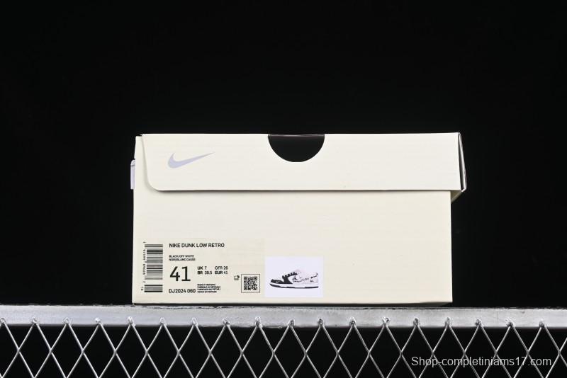 Nike SB Dunk Low Stussy Collaboration Zebra Black White Swoosh Anniversary Custom Low-Top Casual Skate Shoes - DJ2024-060