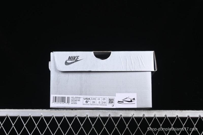 Nike Travis Scott x Fragment Design x Air Jordan 1 Low OG SP AJ1 Off-White Collaboration Casual Sneakers - DM7866-065