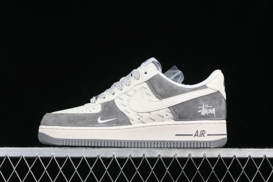 Nike Air Force 1 '07 Low Stussy Minimalist Grey Low-Top Casual Sneakers - XZ6188-672