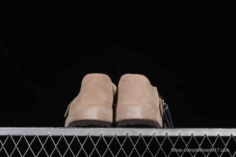 Birkenstock London BS Unisex Slip-On Comfort Shoes with Soft Suede Leather and Lambswool Insole - G.D4