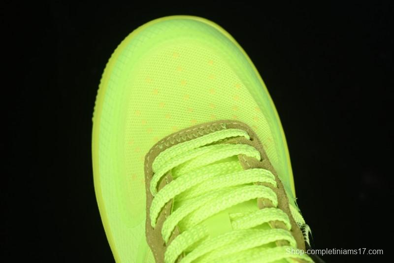 Nike Off White x Air Force 1 Low OW Collaboration Transparent Yellow Sneakers - AO4606-700