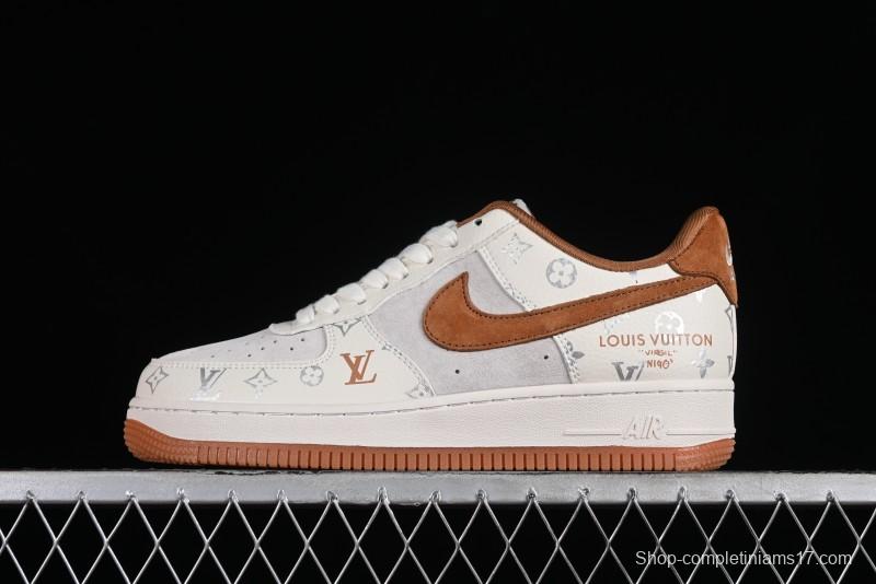 Nike Air Force 1 '07 Low LV Collaboration - Beige Brown Pigskin Casual Shoes CV1724-112