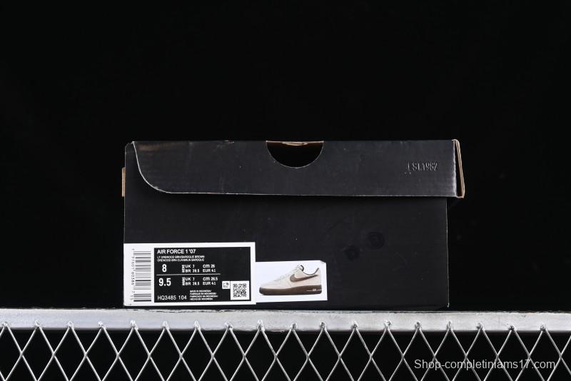 Nike Air Force 1 '07 Low Casual Sneakers with Full-Length Air Cushion - HQ3485-104