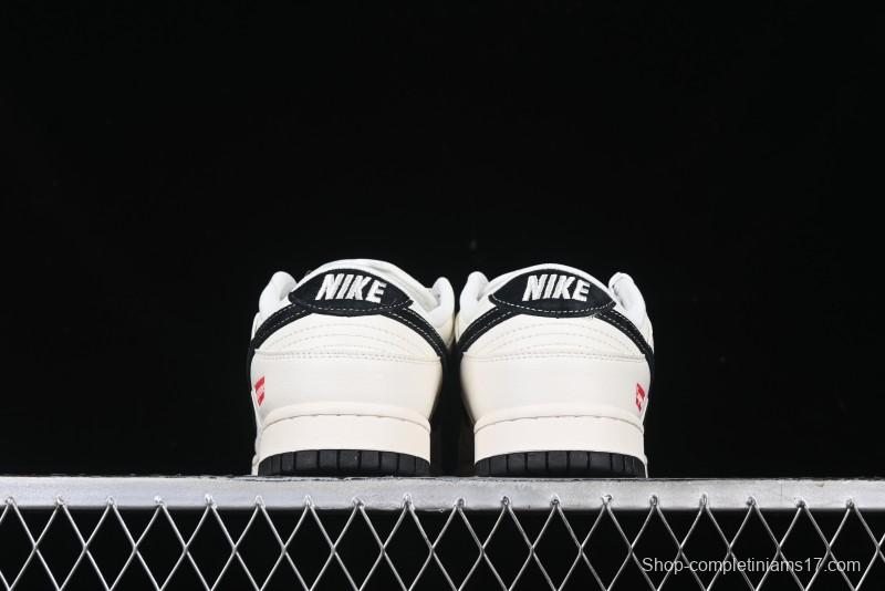 Nike SB Dunk Low Supreme Collaboration - Beige Brown Anniversary High-End Custom Low-Top Casual Skate Shoes - XS1086-003