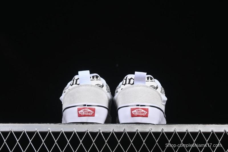 Vans Knu Skool Low-Top Retro Chunky Sneakers with Oversized Logo - VN000CS0239