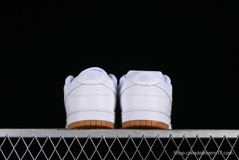 Nike SB Dunk Low Casual Skate Shoes with White and Gum Sole - 311369-100