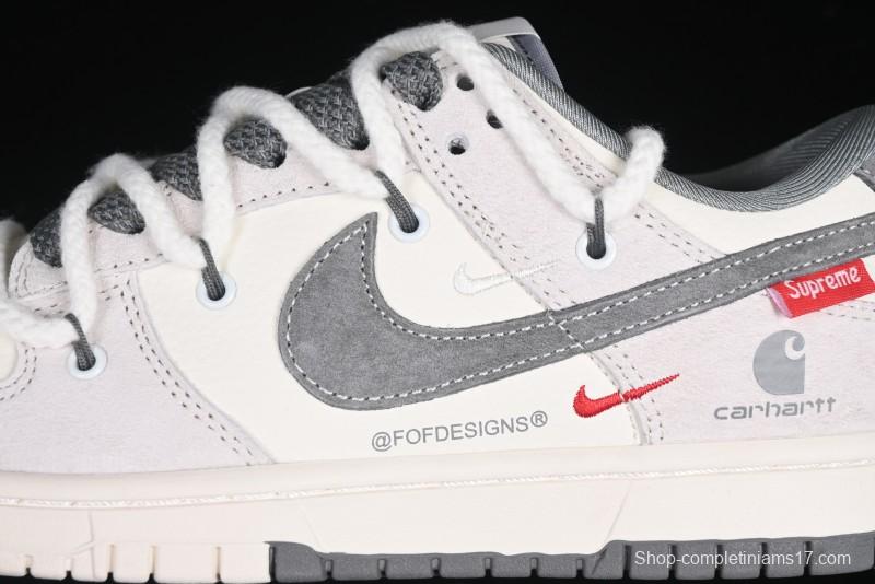 Nike SB Dunk Low Carhartt x Supreme Collaboration Anniversary Edition Customized Low-Top Casual Skate Shoes - YX5066-239