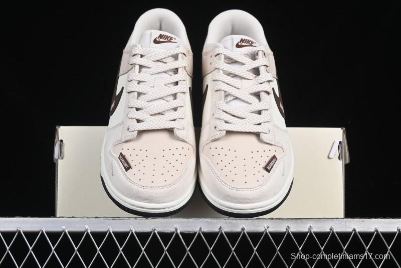 Nike SB Dunk Low Burberry Collaboration Patch Brown Swoosh Anniversary Custom Low-Top Casual Skate Shoes - DJ2024-088