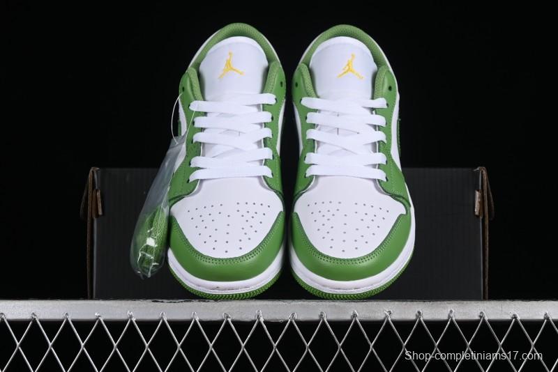 Nike Air Jordan 1 Low AJ1 White Green Low Top Lifestyle Basketball Shoes - HF4823-100