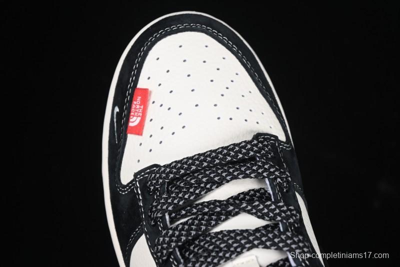 Nike SB Dunk Low The North Face Year of the Snake Black White Black Swoosh Anniversary Custom Low-Top Casual Sneakers - FC1688-210