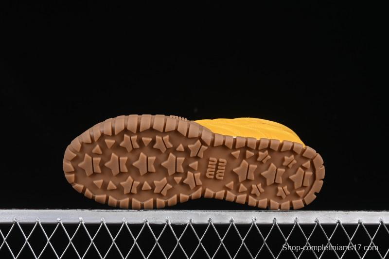 Miu Miu Suede Round Toe Lace-Up Women's Low-Top Casual Shoes - 99D4