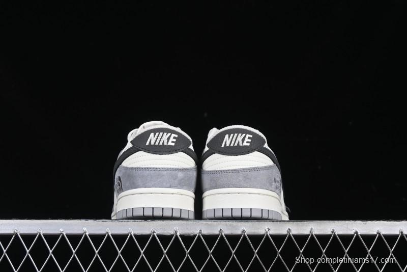 Nike SB Dunk Low The North Face Collaboration Beige Grey Double Swoosh Anniversary Custom Low-Top Casual Skate Shoes - DJ2024-067