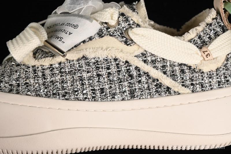 SMILEREPUBLIC SMILE Canvas Sneakers with Cut Wool Fringe and Unique Weaving - G.D4